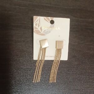 Worn Gold Dangle Earrings